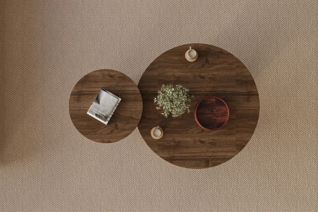 Set di tavolini in legno "Private" 70 x 70 x 40 cm - Noce
