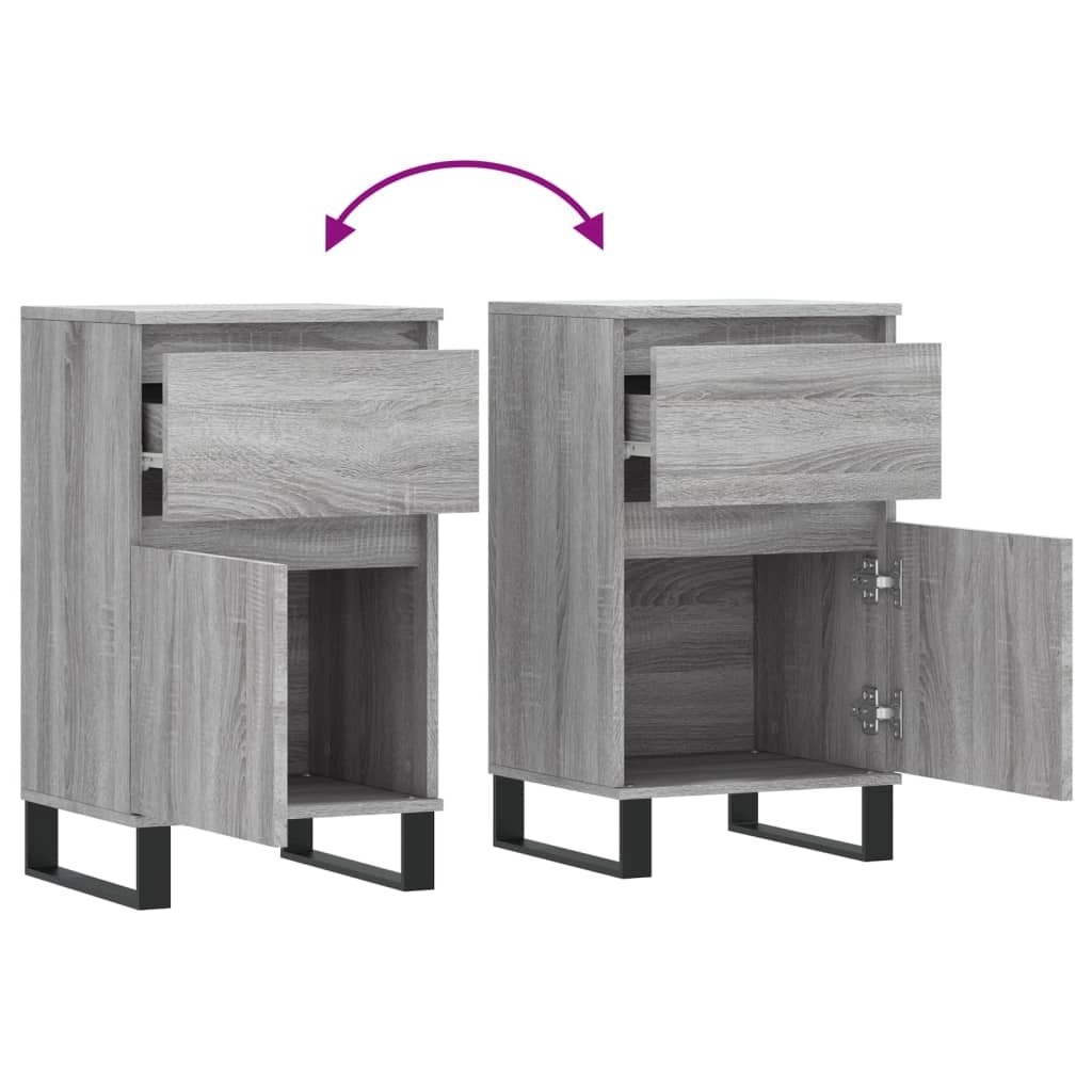 Buffet credenza cassettiera armadio mobile contenitore organizer cucina soggiorno Sonoma 40 x 35 x 70 cm legno ingegnerizzato grigio 02_0036357