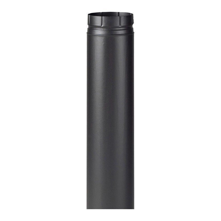 ALA 2000 Q40100400110 aeternum Tubo Canale da Fumo Smaltato Porcellanato Ø 130 mm 500 mm T600 N1 W V2 colore Nero Opaco