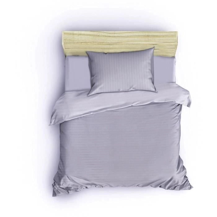 Completo letto - 1 copripiumino 220 x 240 cm + 2 federe 60 x 60 cm - 80% cotone, 20% poliestere - Grigio