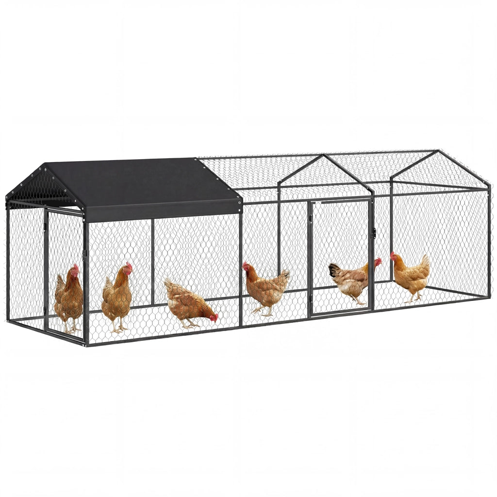 Recinzione per Galline Esterno ¨C zephmum ¨C Acero, Nero, 3x1x1m