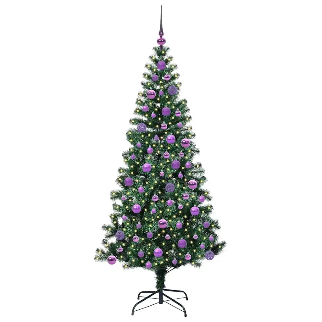 Albero di Natale | Decorazioni natalizie artificiale con luci integrate Verde 180 cm