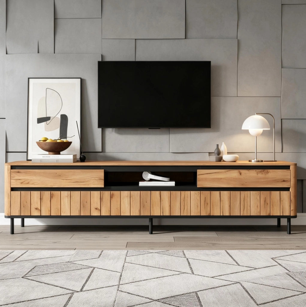 Mobile TV moderno 180 cm con cassetti e ante