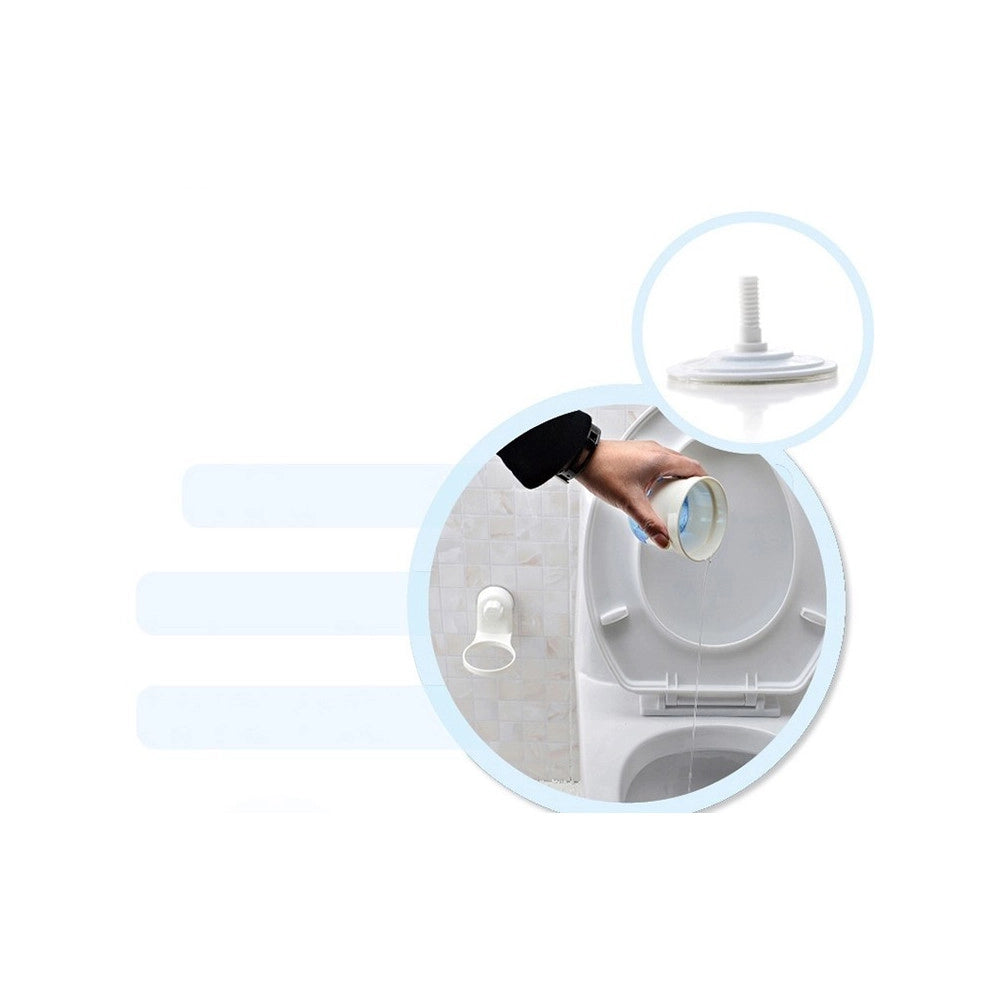 Trade Shop - Scopino Con Porta Scopino A Parete Con Attacco A Ventosa Accessori Per Bagno -