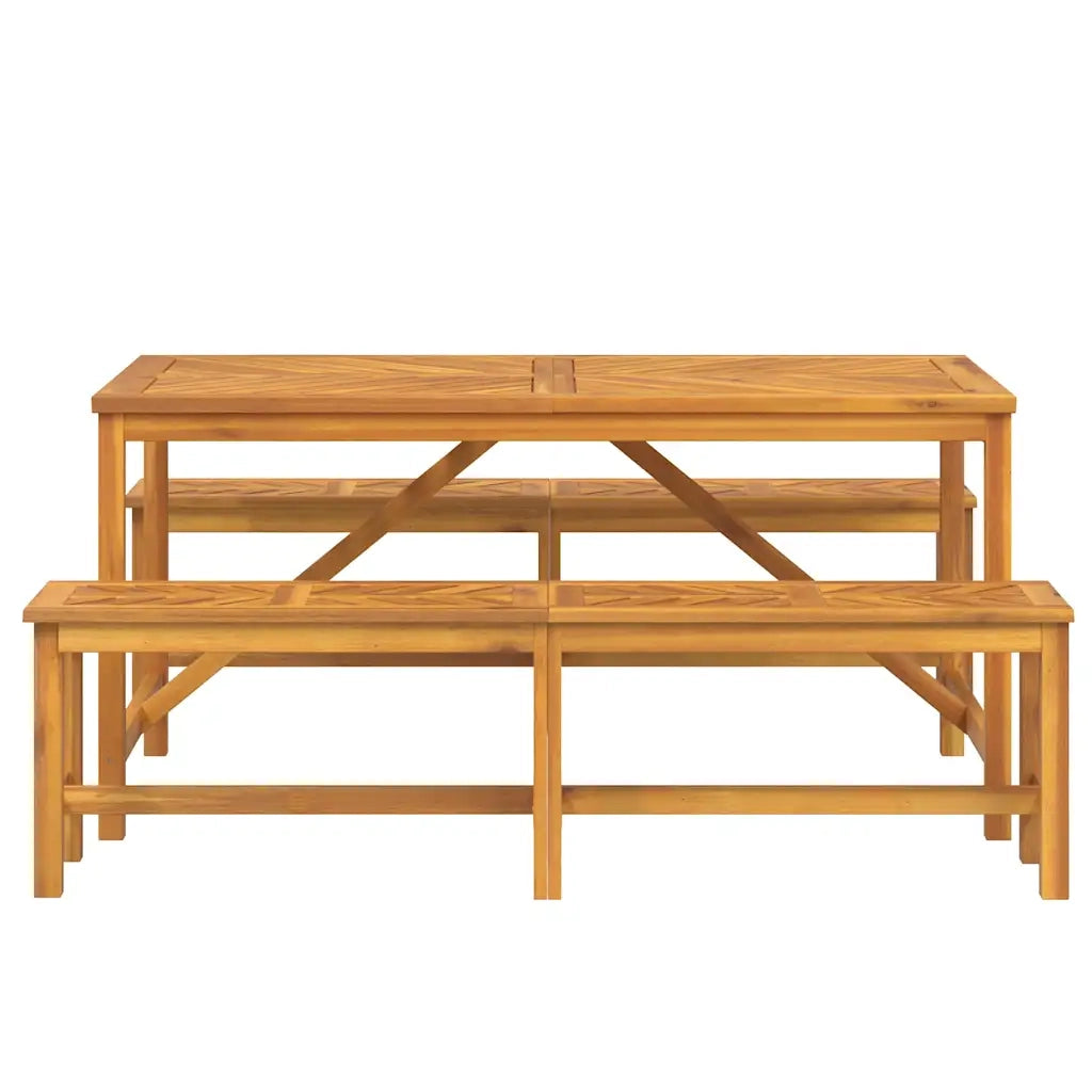 Set da Pranzo per Giardino 3 pcs Marrone 3154115