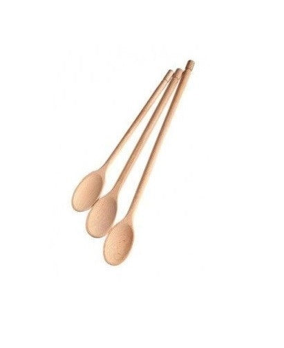 Set 3 Cucchiaie Utensili da Cucina in Legno 25 + 30 + 35 cm