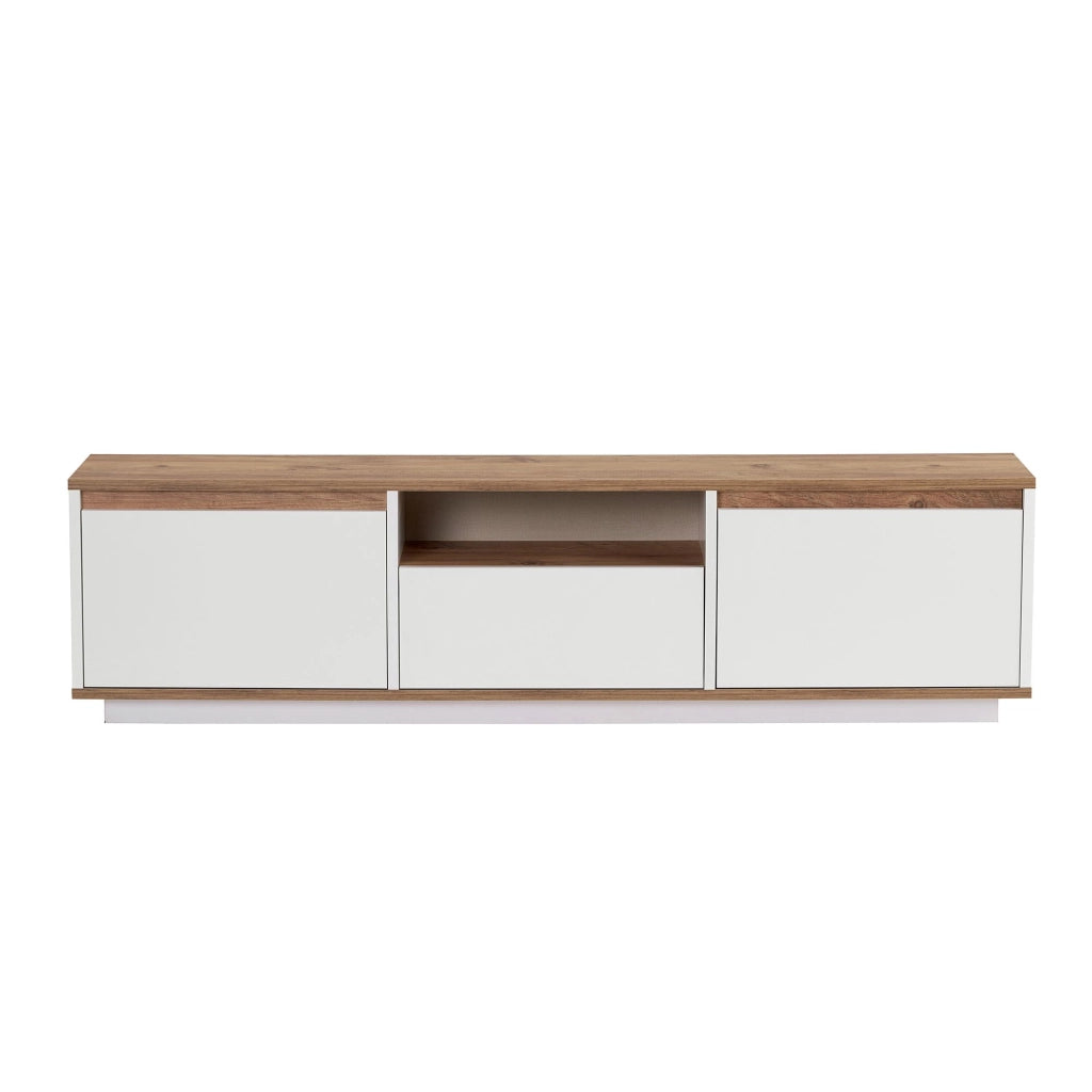 Morrigan, Mobile Porta tv un Ripiano, 160x30x42h cm Bianco