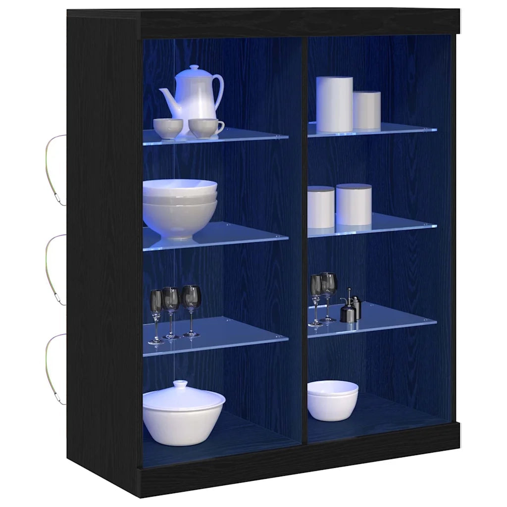 Credenza-Buffet-Armadio da cucina Rovere nero 41 x 37 x 100 cm Legno multistrato 765758