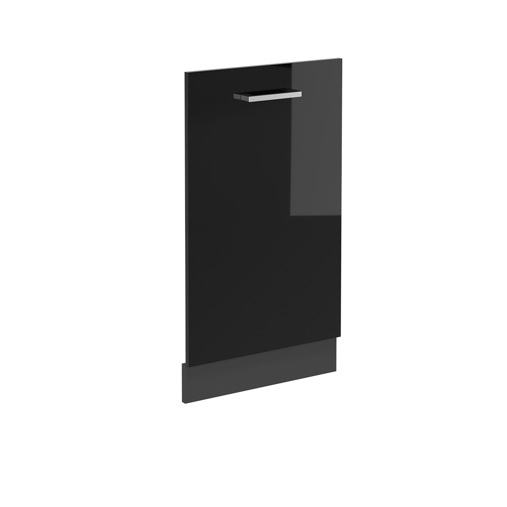 Pannello frontale della lavastoviglie R-Line Nero lucido/Antracite 45 cm senza piano di lavoro Vicco