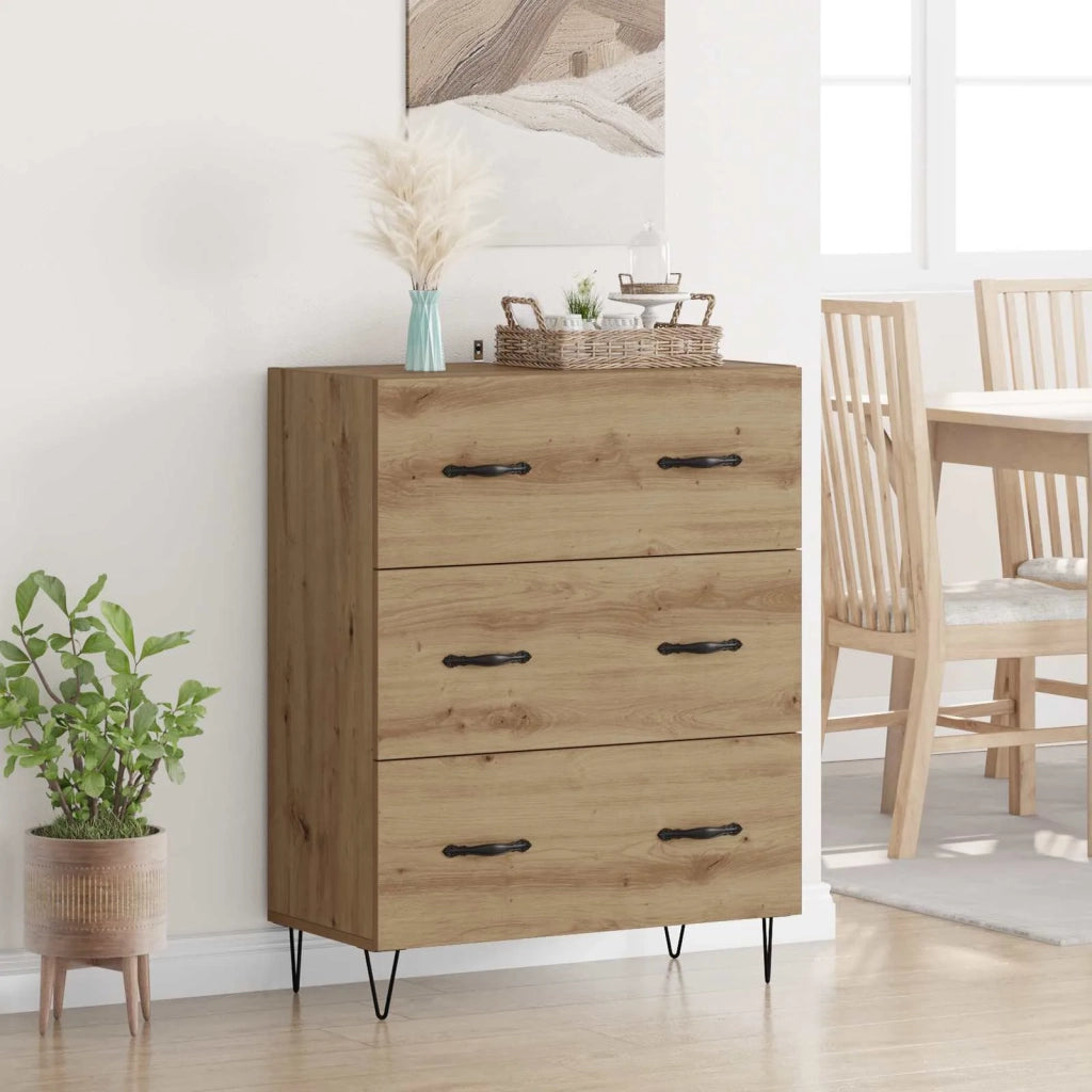 Credenza con cassetto Rovere artigianale 69,5 x 34 x 90 cm 881496