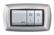 PLACCA LIFE LIVING PLAST ALLUMINIO CHIARO 4P- ELETTROCANALI- 1,0 pz