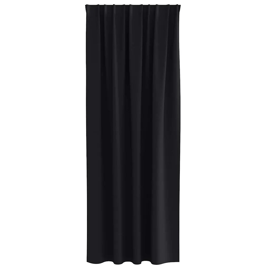 vidaXL Tende con tende 2 pcs Nero Poliestere
