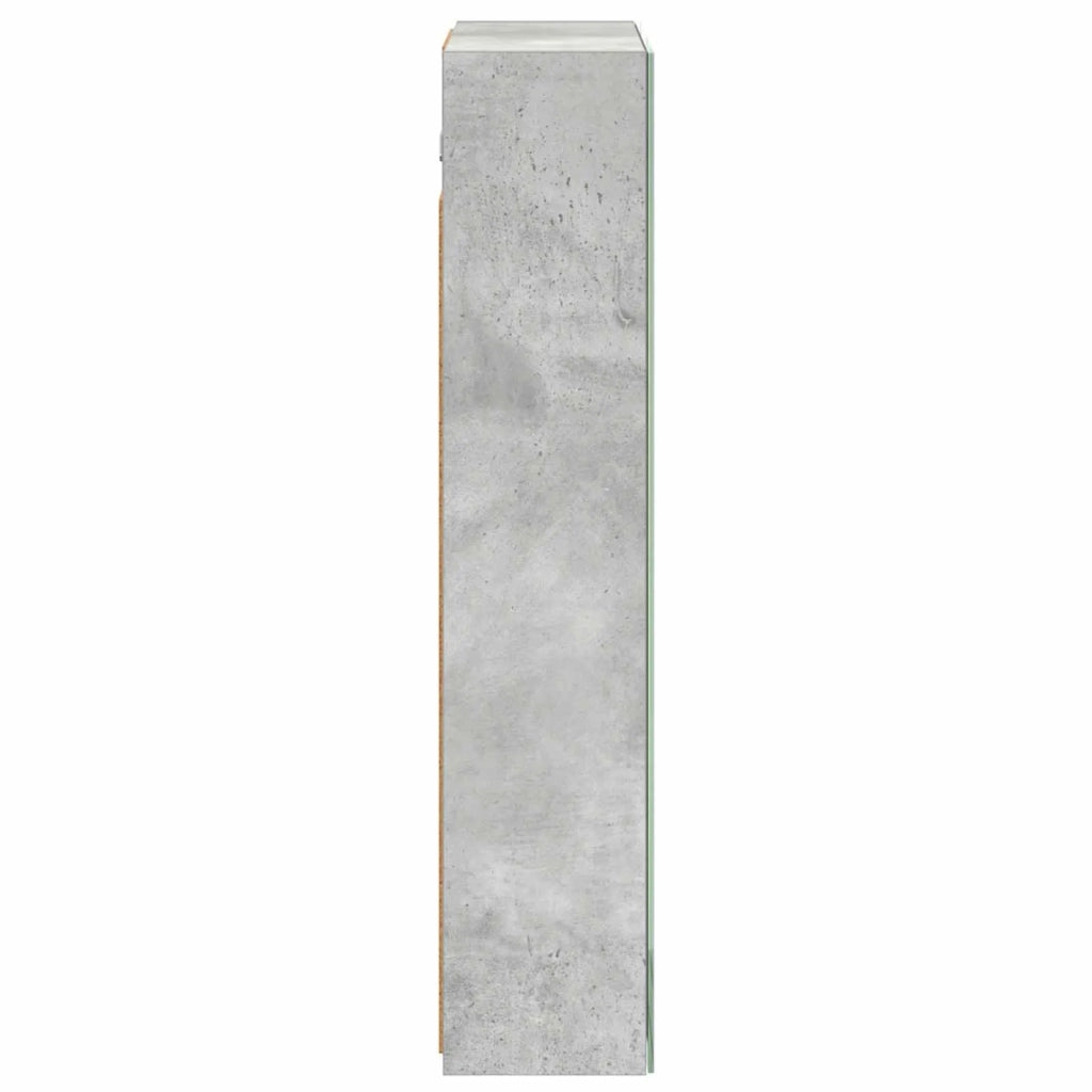 Mobiletto per specchio da bagno con lo scaffale Grigio cemento 889042