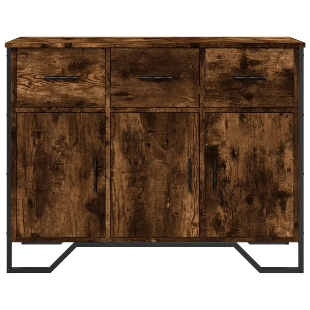 Buffet credenza cassettiera mobiletto mobile contenitore organizer per cucina soggiorno salotto 97 x 32,5 x 74,5 cm legno ingegnerizzato marrone 02_0031137