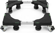 Macchina per Lavatrice Standaard con 8 Ruote Coperte e 4 Ruote Bloccabili - Capacità di Carico fino a 300 kg - Larghezza Adattabile 40-62 cm - Altezza 11-12,5 cm - Base Ideale per Lavatrice