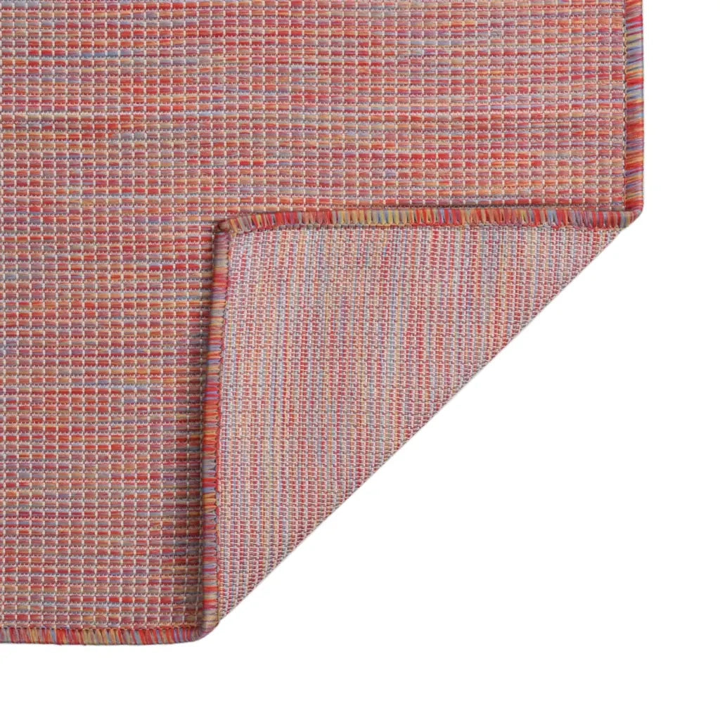 Tappeto da Esterni a Tessitura Piatta 160x230 cm Rosso 340825