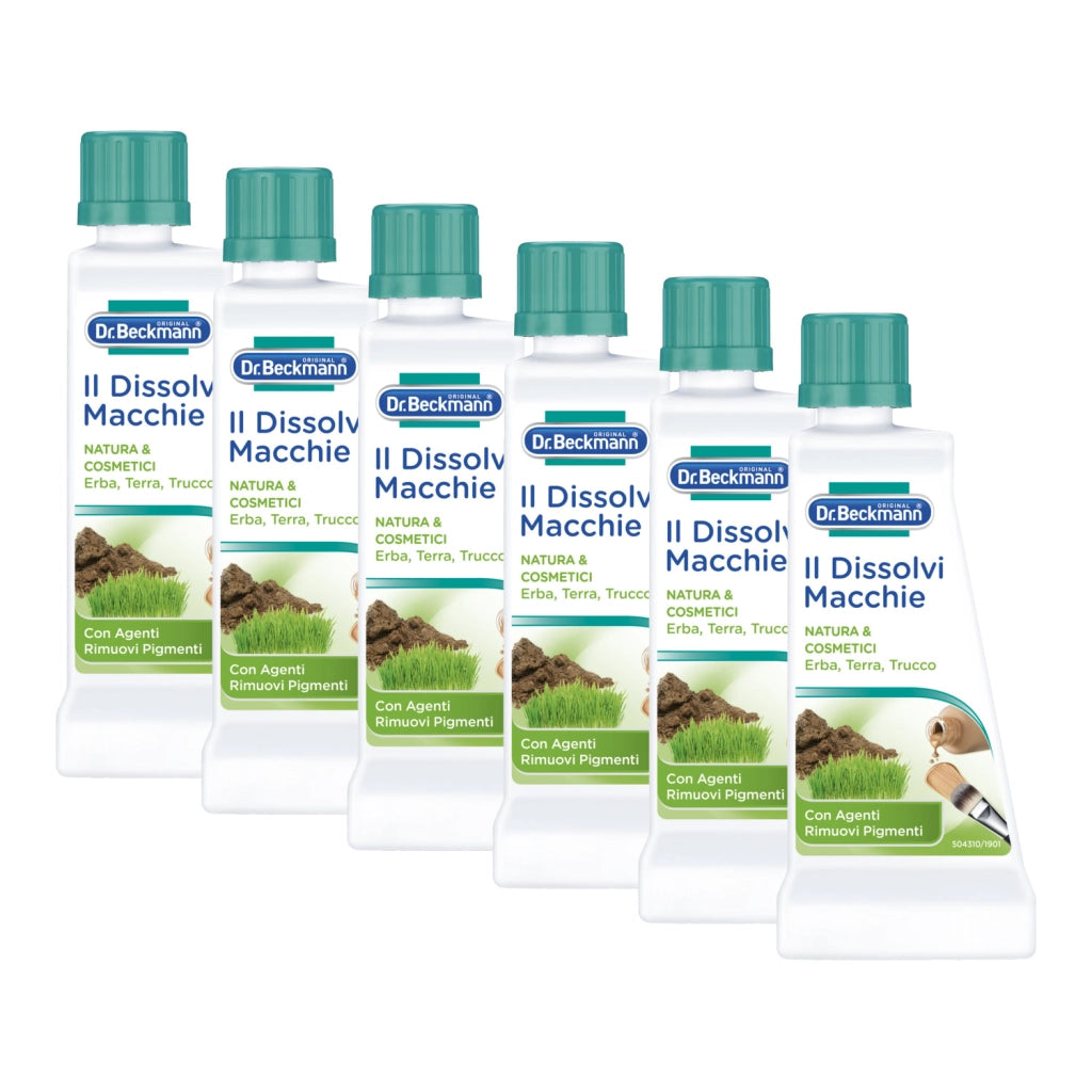 Dr. Beckmann Il Dissolvi Macchie Natura & Cosmetici, specifico contro macchie di erba, terra e make-up, 6x50ml
