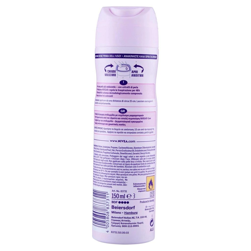 NIVEA SET DI 6 DEODORANTI IN SPRAY DA 150ML PEARL E BEAUTY