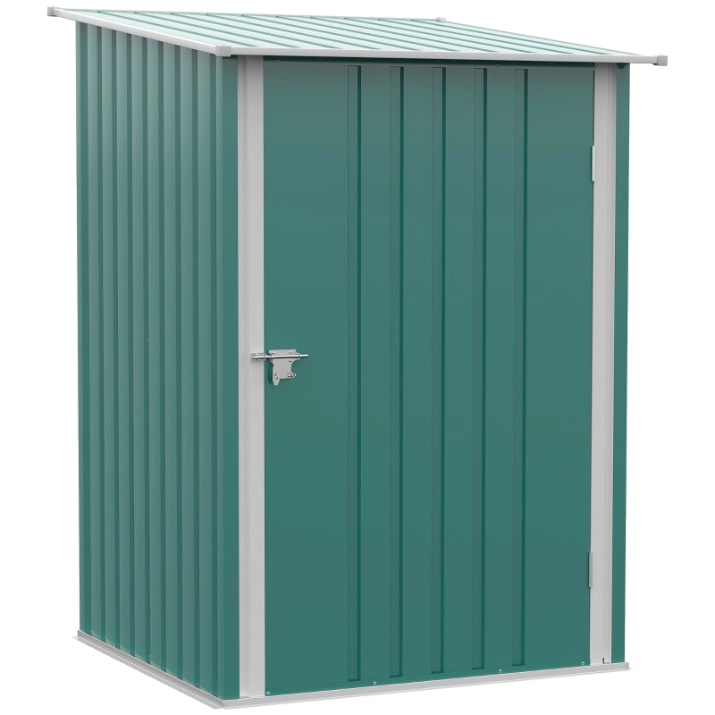 CASSETTA DA GIARDINO IN ACCIAIO 100x103x160 cm Verde con tetto spiovente