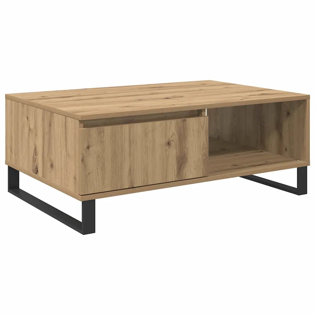 Tavolino da salotto Rovere artigianale 90 x 60 x 35 cm