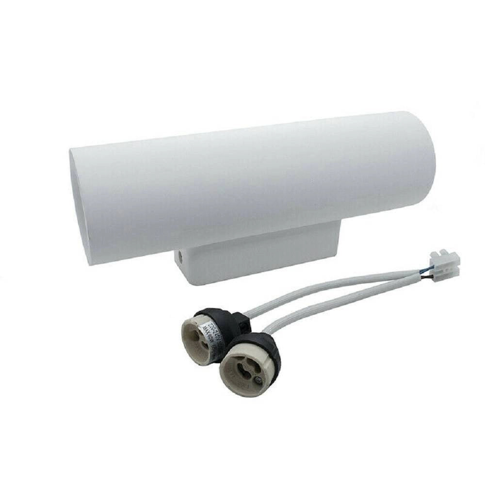 Trade Shop - Applique Parete Doppia Emissione Up Down Gesso Verniciabile Cilindro Gu10 Gs-e50 -