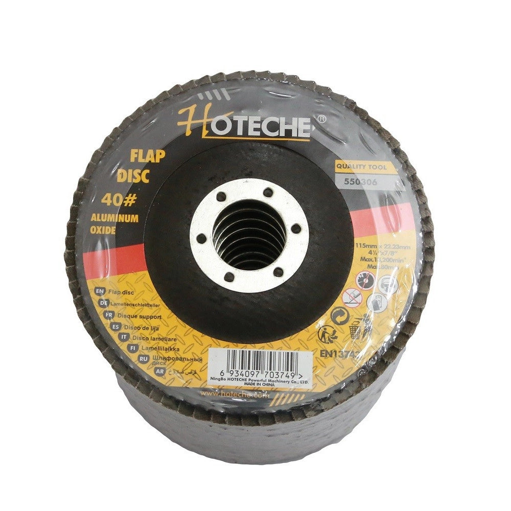 Trade Shop - Set 10 Disco Abrasivo Lamellare Diametro 115x22.23mm Grana 40 Per Smerigliatrice -