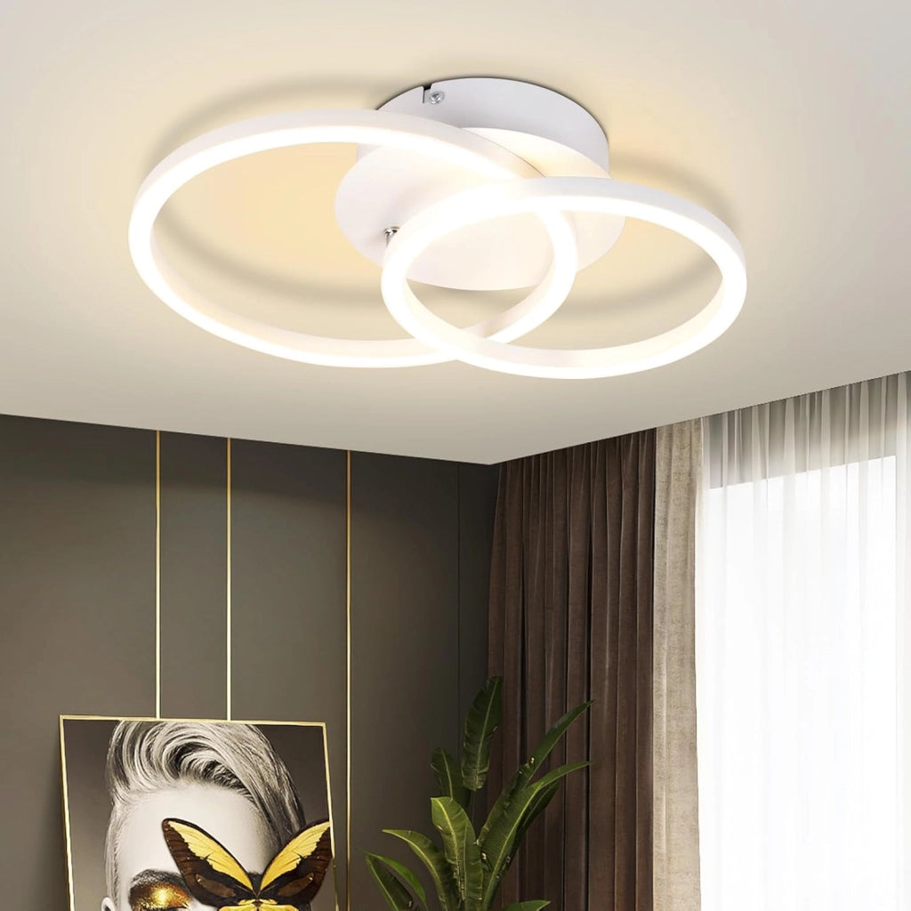 ZMH Lampada da soffitto plafoniera LED rotonda moderna 24W 3000K per soggiorno corridoio