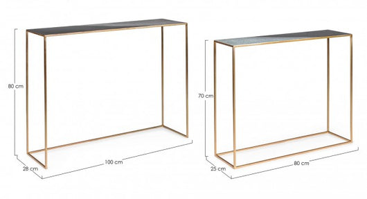 Set 2 Consolle Desur in Metallo