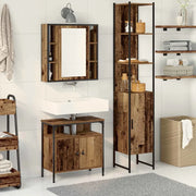 Set di mobili per il bagno con lo scaffale 3 pcs Legno vecchio 3332549