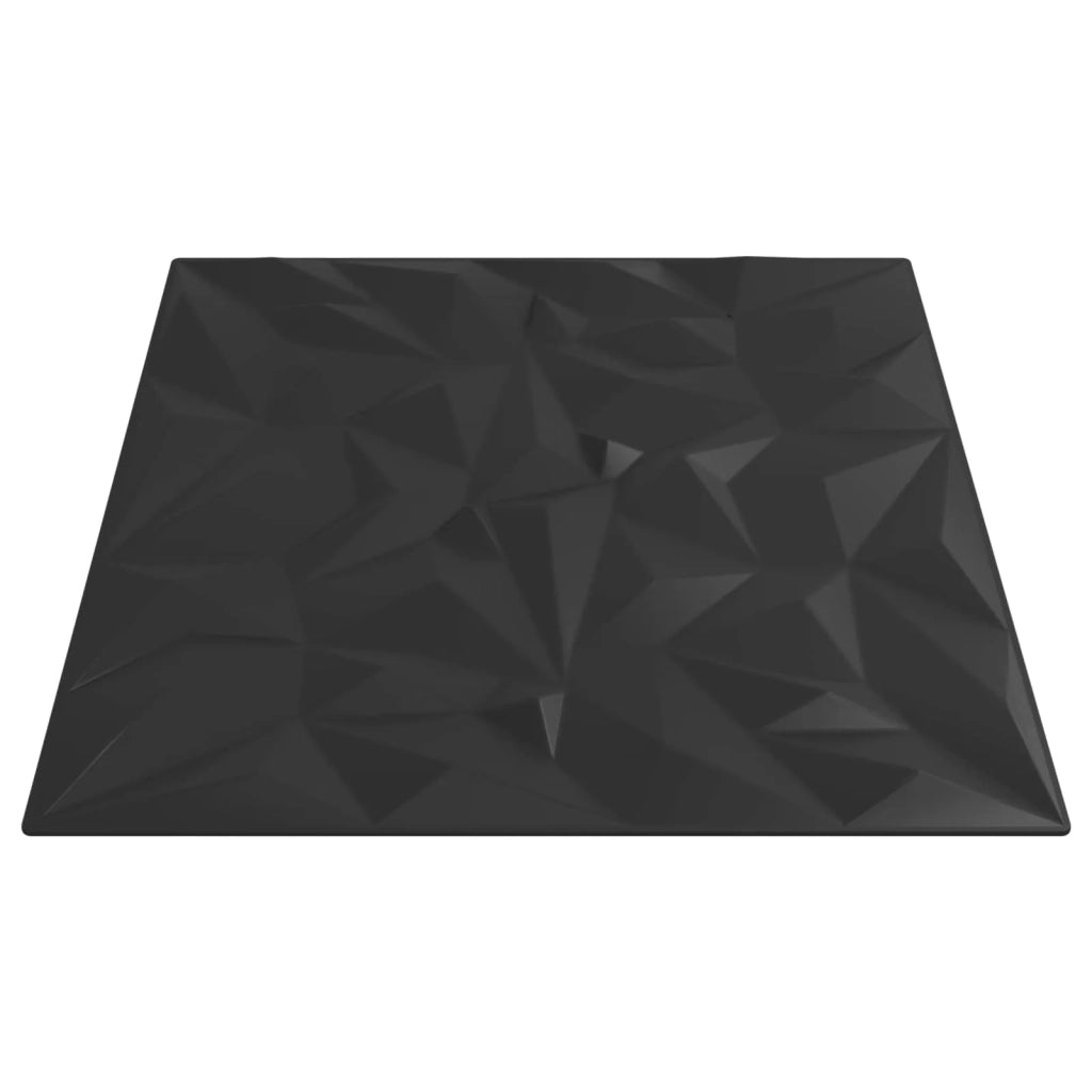 Pannelli da parete 24 pcs Nero 50 x 50 cm Schiuma XPS