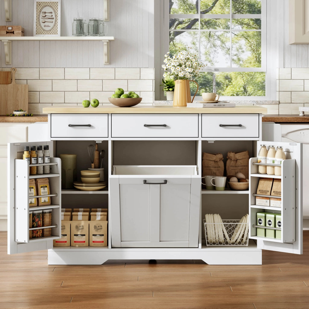 Carrello da Cucina con Piano Pieghevole e Cassetto ¨C MINIMAL ¨C 120x45x87 cm