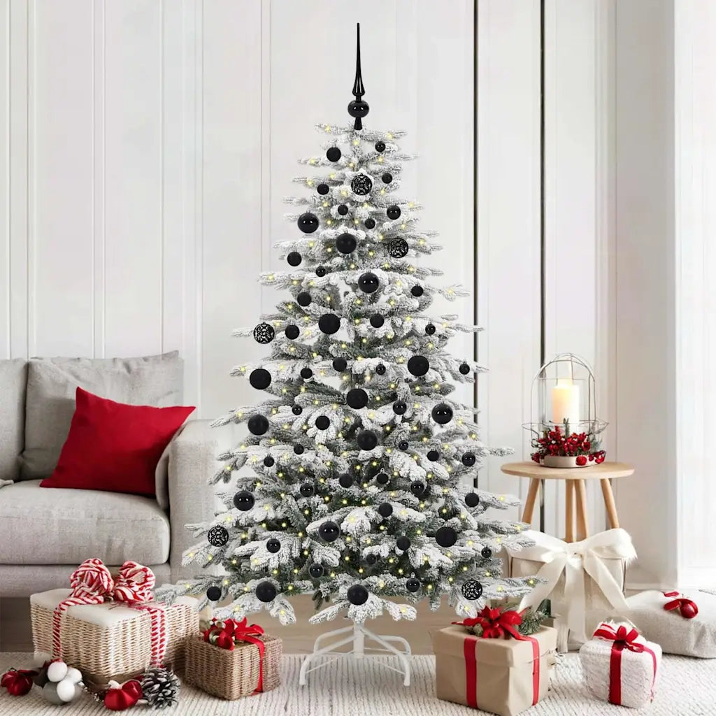 Albero di Natale Artificiale con Rami Pieghevoli Bianco 180 cm