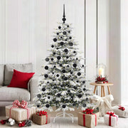 Albero di Natale Artificiale con Rami Pieghevoli Bianco 180 cm