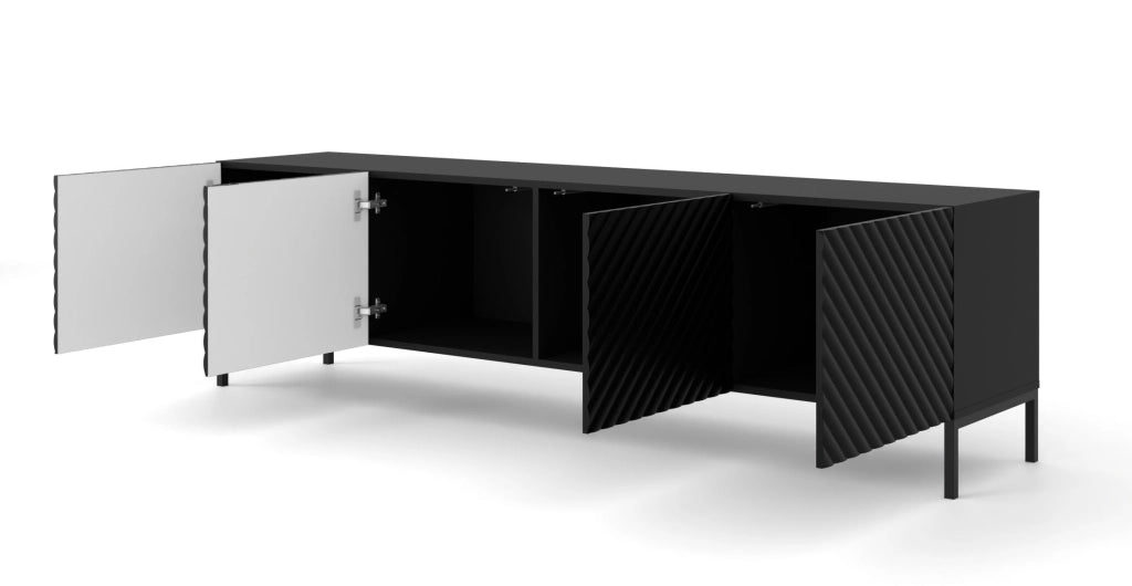 PORTA TV SURF 200 4D NERO OPACO GAMBE NERE