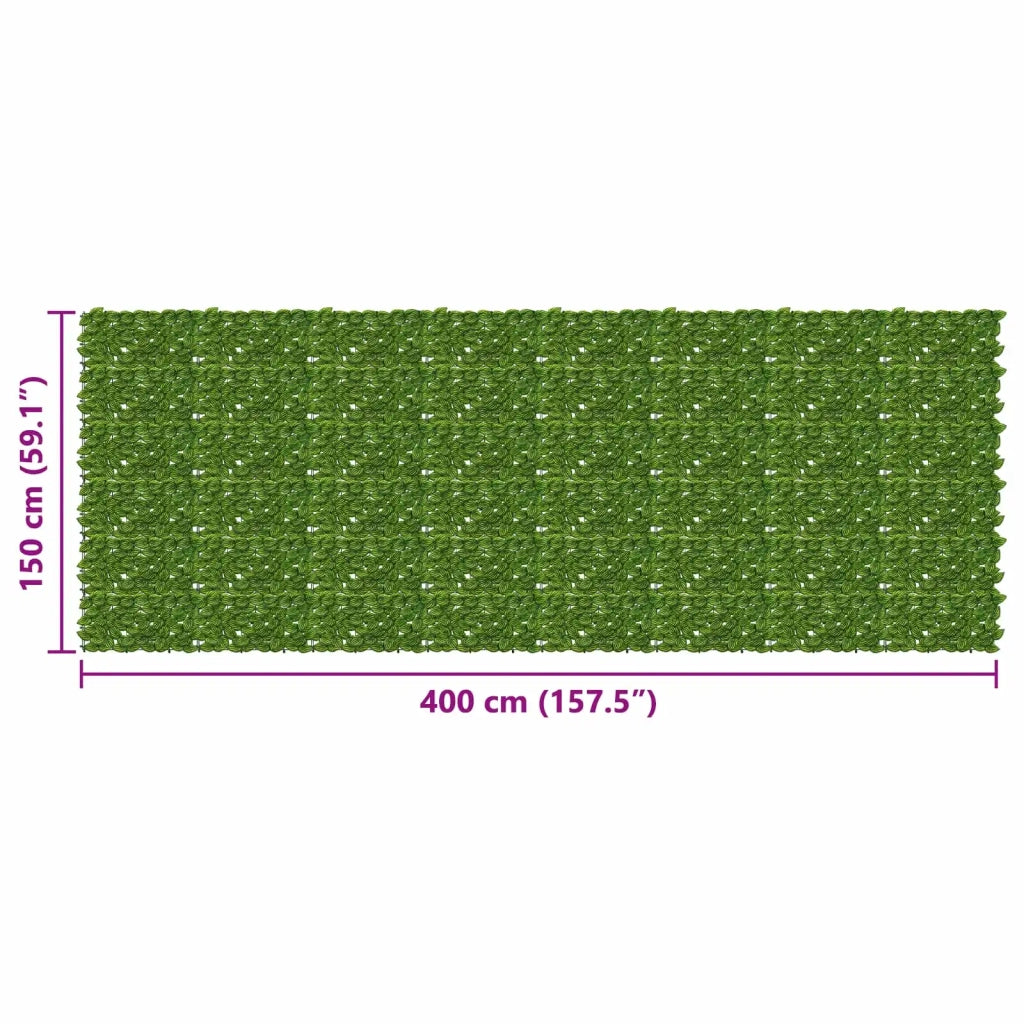 Schermo per balcone con foglie Verde e Giallo 400 x 150 cm 42040649