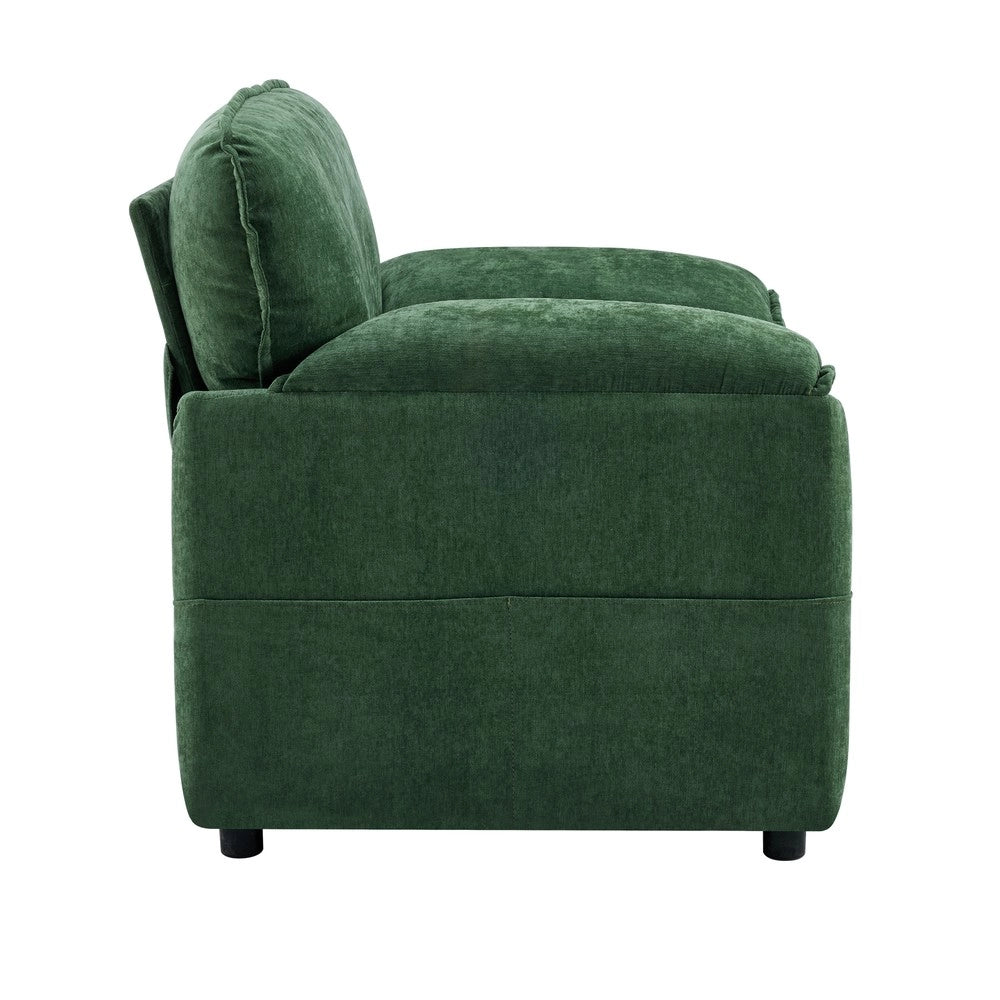 Poltrona Retro con Vano Contenitore Laterale ¨C Xylo ¨C Verde