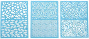 Stencili per Zeefdruk 3 pezzi - Poliestere - 12x16 cm - Riciclabile - Artigianato DIY - 6 Stili - Modelli