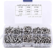 Set di viti a 5 gomiti in acciaio inossidabile SS304 con contenitore di stoccaggio, codice 300st, modello M3.