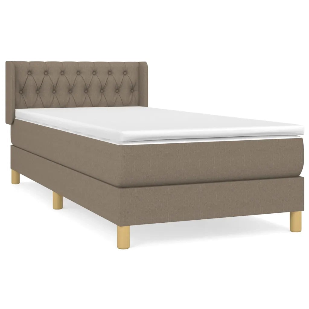 Giroletto a Molle con Materasso Tortora 90x190 cm in Tessuto 3130477
