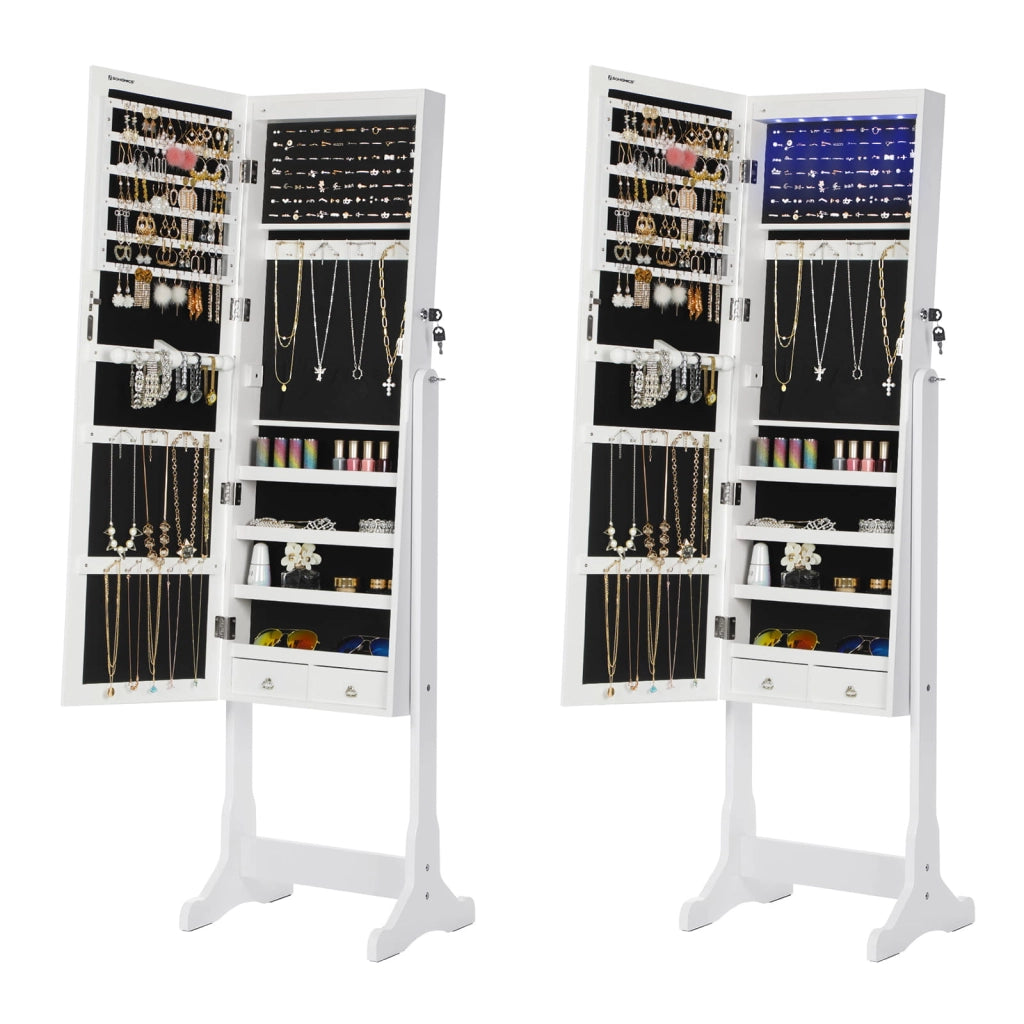 Mobiletto portagioielli con specchio VALORA e interno in velluto - JBC94W