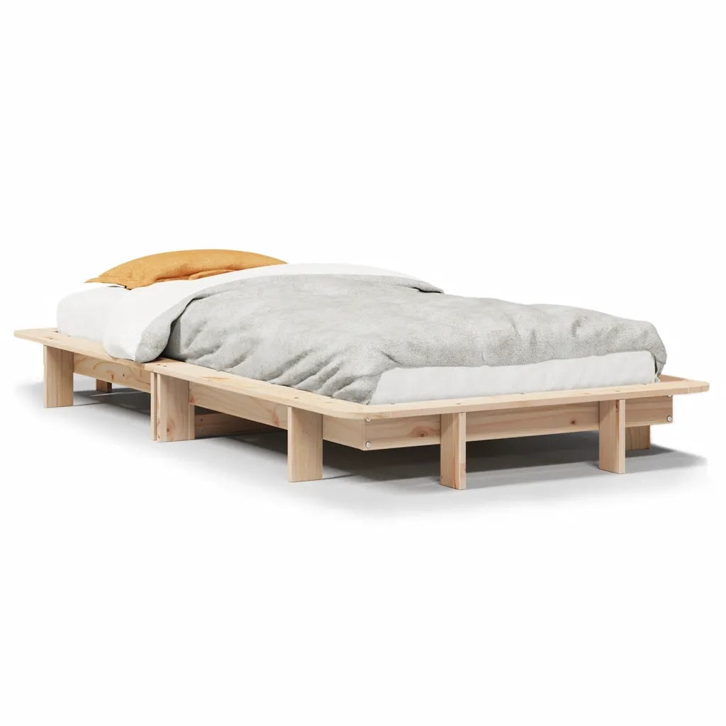 Giroletto senza Materasso 100x200 cm in Legno Massello di Pino