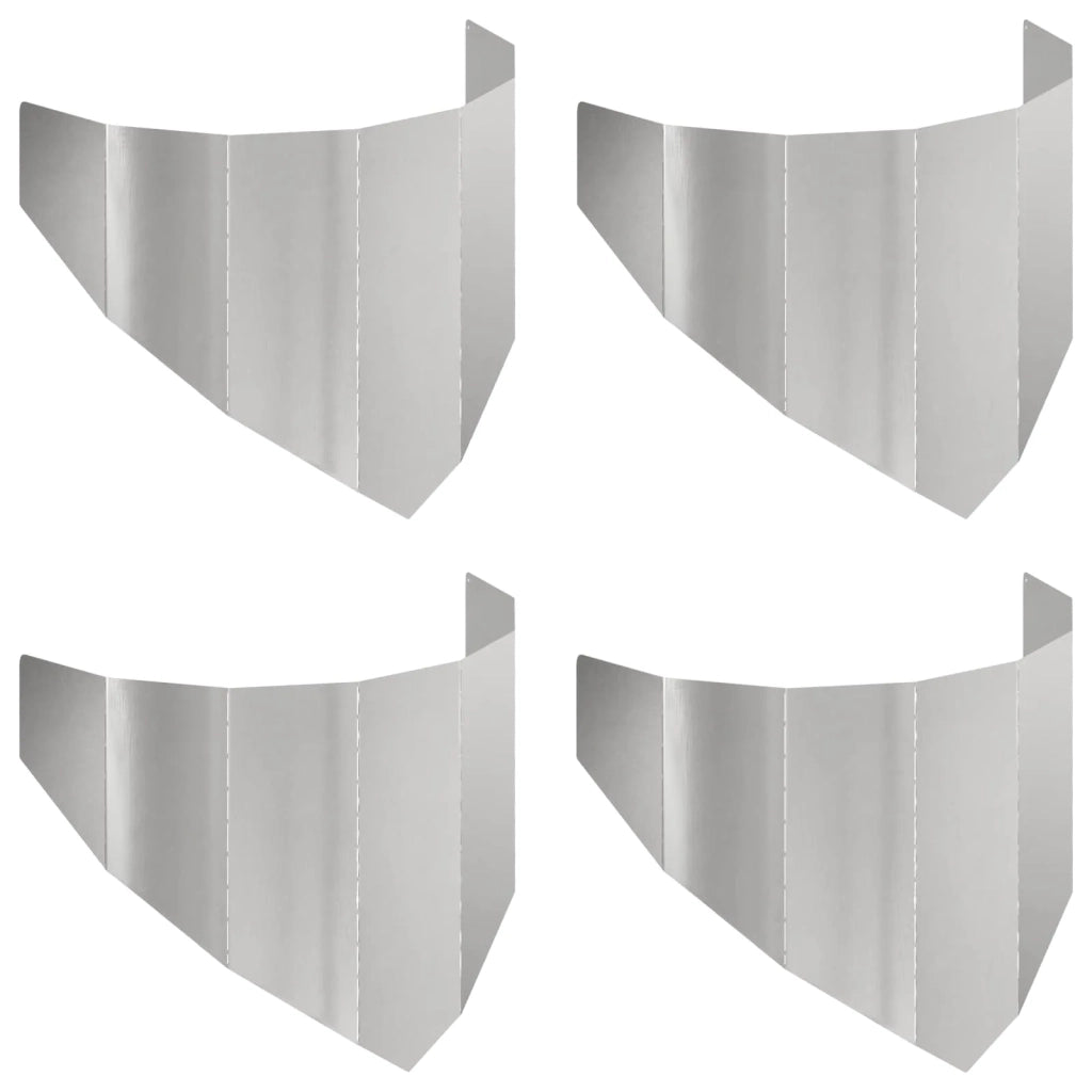 Bordura per Prato 4 pz 100 x 45 cm Acciaio Argento 8008898