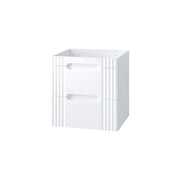 Mobile sottolavabo FIDJI 60 cm – Bianco alpino lucido – 2 cassetti – Fissaggio a muro o a terra