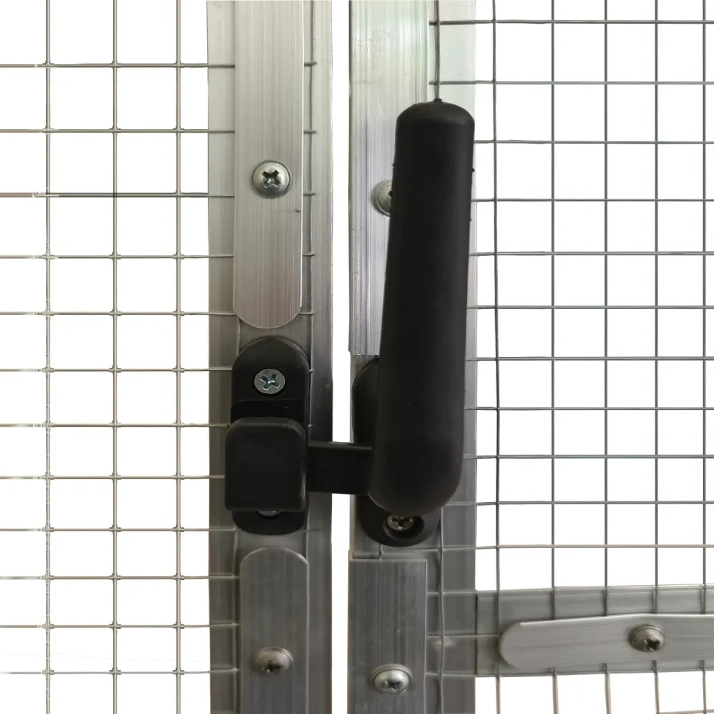 Voliera Argento 1,79x4x1,85 m in Alluminio 3155797