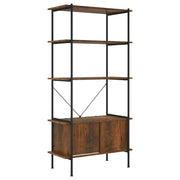 Scaffalatura 5 Livelli con Mobile 80x40x163 cm Acciaio e Legno CFW8963604