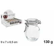 Trade Shop - Set 24 Pezzi Barattolo Barattolino Vasetto Con Tappo Porta Spezie Vetro 130 Gr -