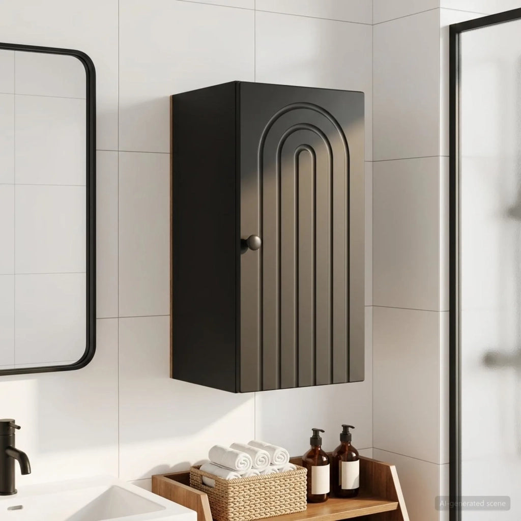 Armadio da bagno a muro ALKMAAR Nero 30 x 31 x 59 cm 896146