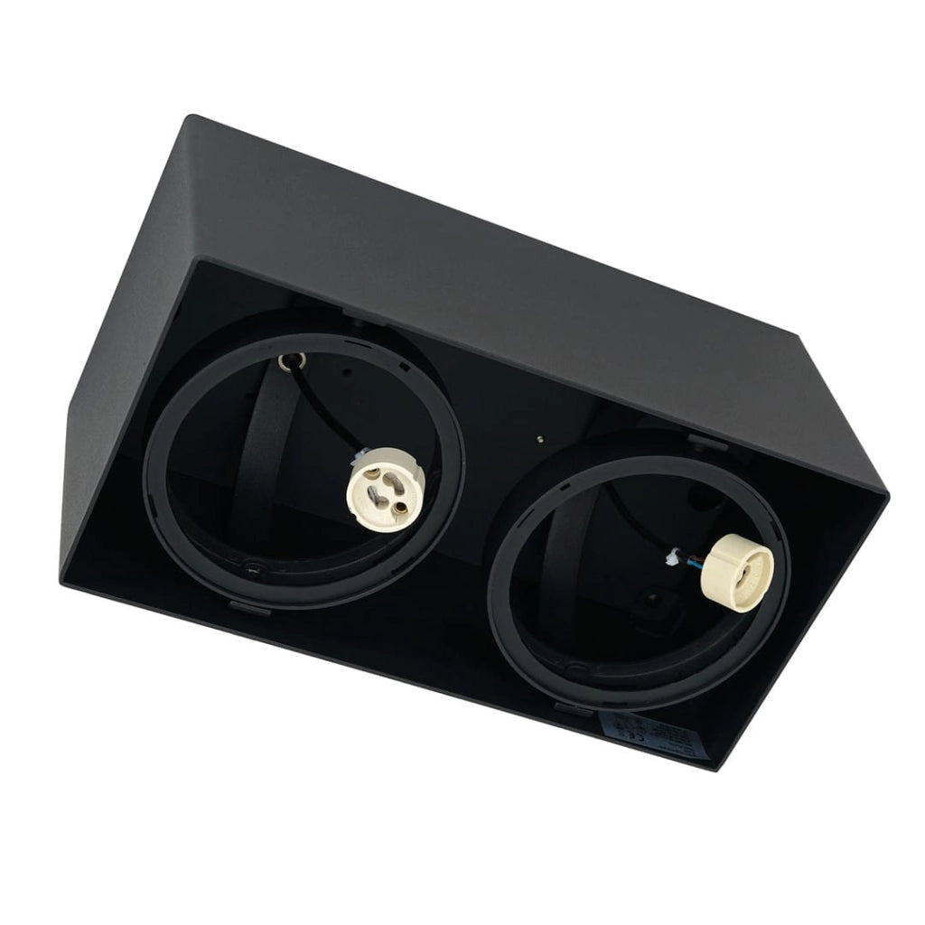 Plafoniera spot Milagro PLAZA ML4746 2xGU10 40W nera