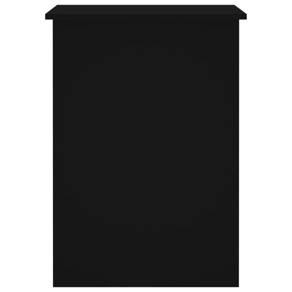 Scrivania tavolo postazione di lavoro mobile per computer studio 100 x 55 x 75 cm legno ingegnerizzato nero 02_0023891