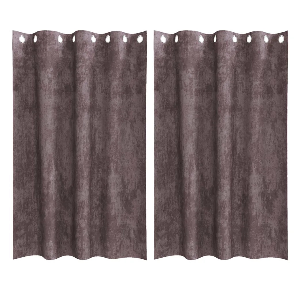 Tende in Velluto con tende 2 pcs Marrone 175 x 140 cm Velluto 4107659